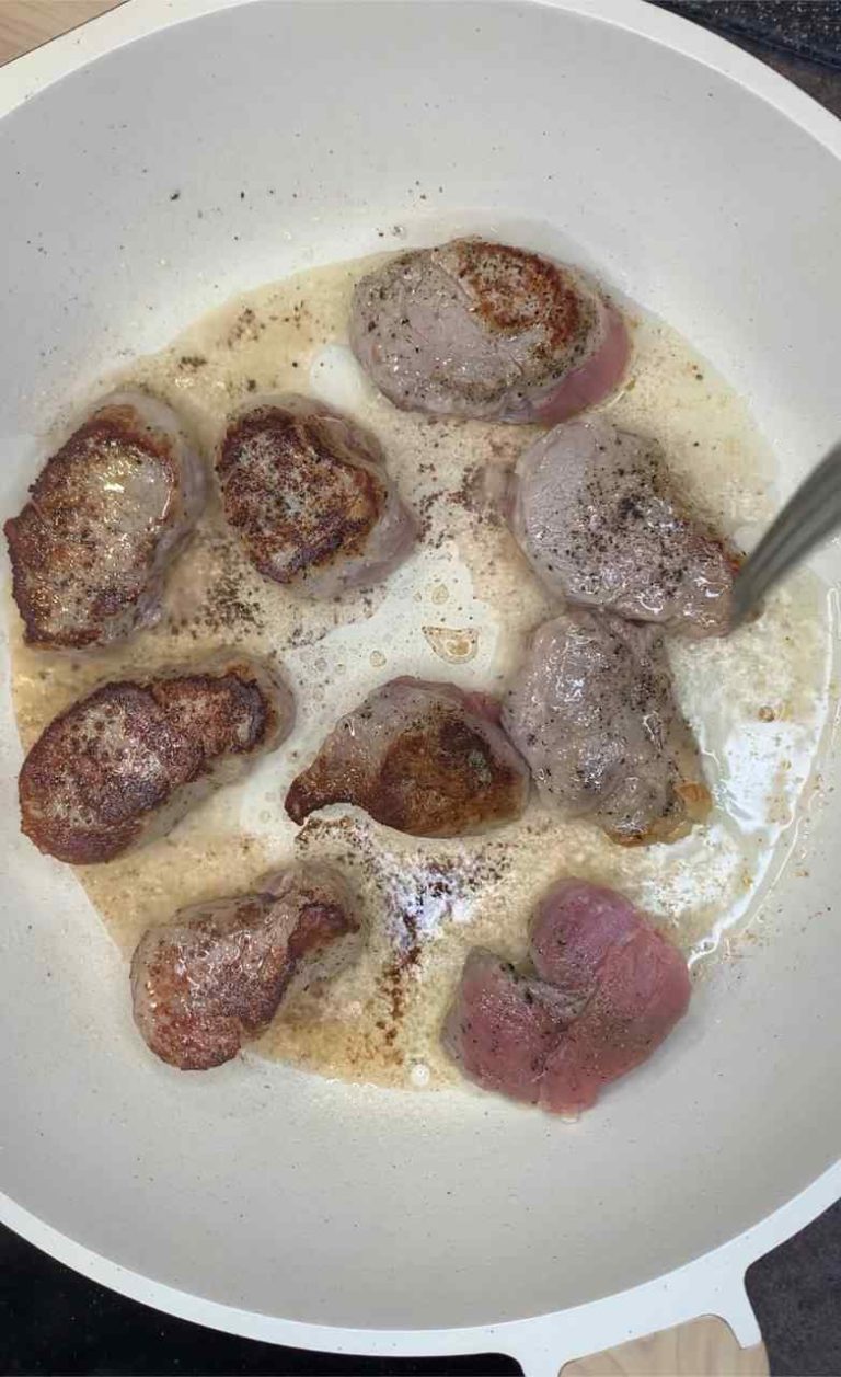 Schweinefilet anbraten und später fertig garen - Anleitung