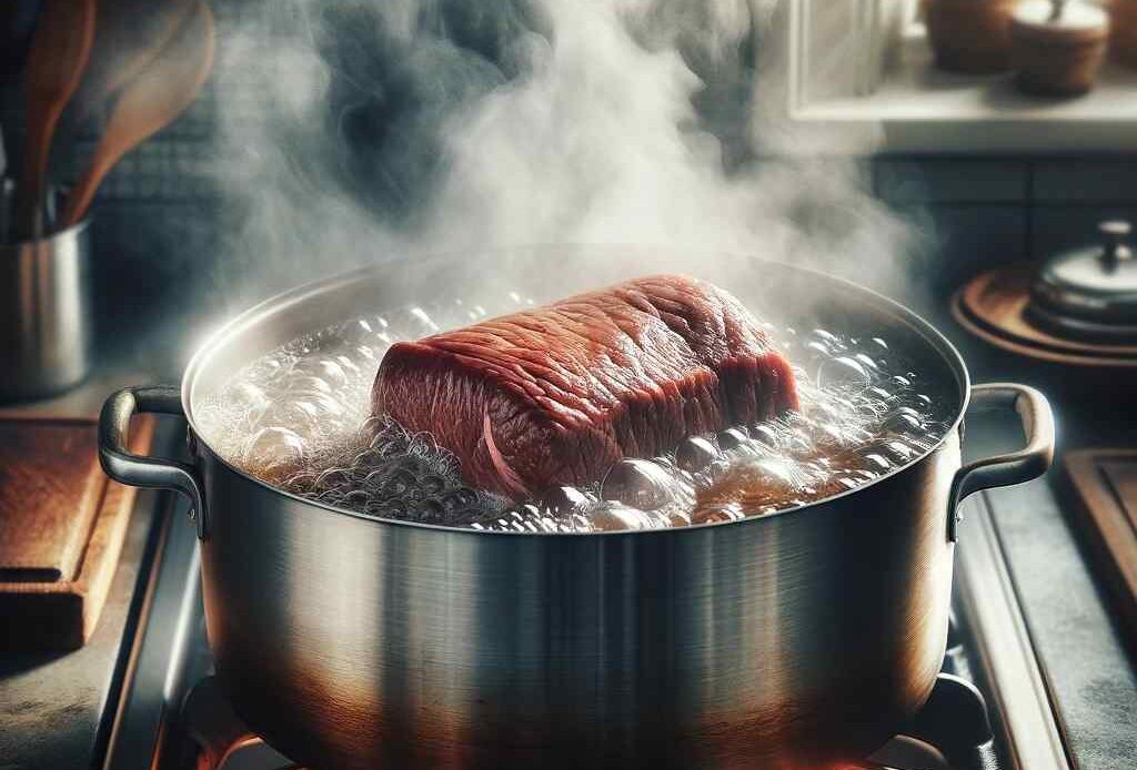 Fleisch im Wasser kochen