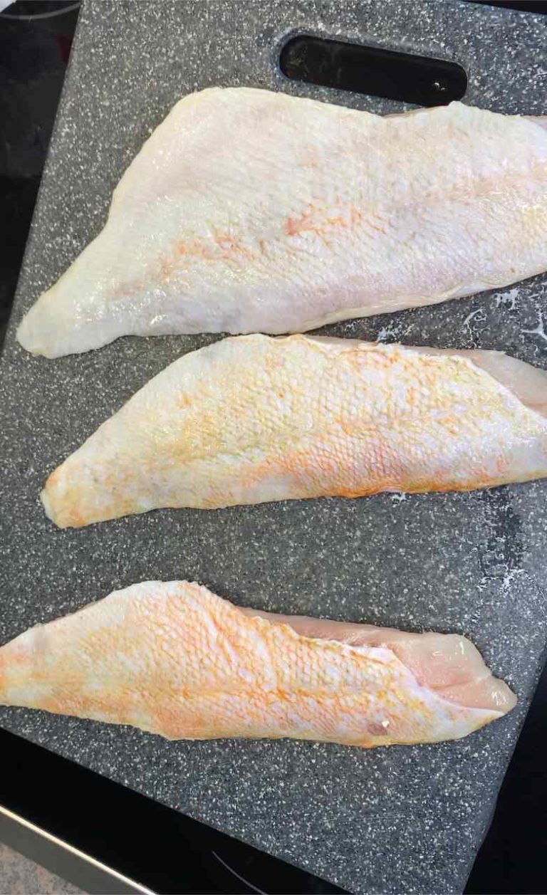 Rotbarschfilet mit Haut gebraten