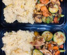 Hähnchengyros, Gemüse & Couscous Meal Prep Boxen