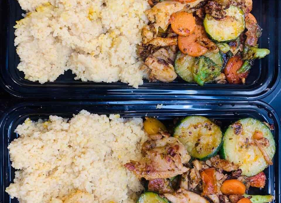 Hähnchengyros, Gemüse &amp; Couscous Meal Prep Box