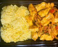 Meal Prep Box mit Hähnchen, Asia Gemüse und Hirse