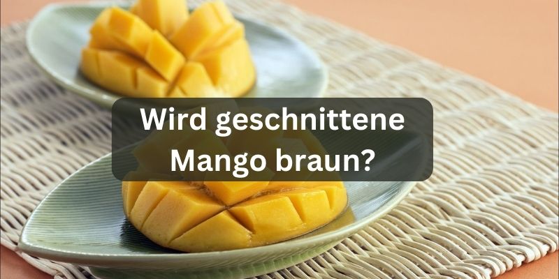 Wird geschnittene Mango braun